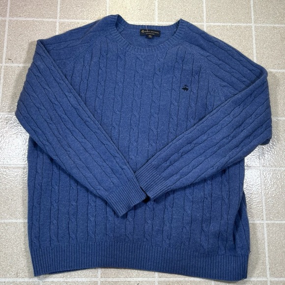 Brooks Brothers Merino Wool Italian Yarn Cable Knit Sweater Size 2XL - Picture 1 of 5